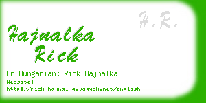hajnalka rick business card